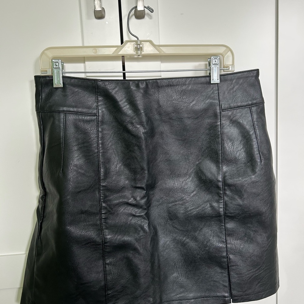 Topshop Black A-Line Mini Skirt Night Out